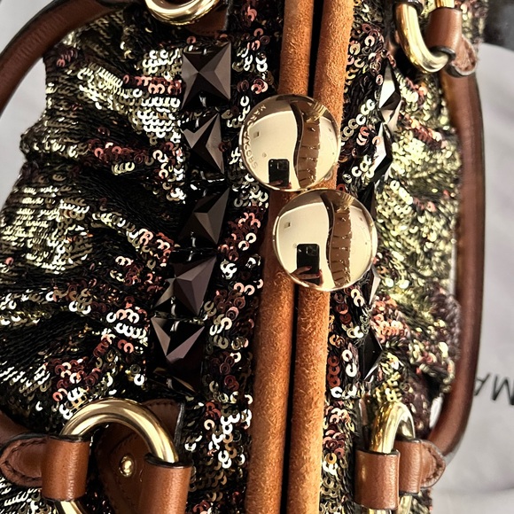 ✅❤️Rare✅Iconic MARC JACOBS
Bronze Sequined New York Rocker Stam Bag✅❤️ - Picture 6 of 15